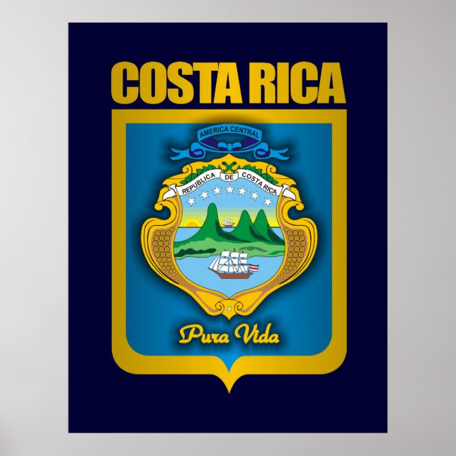 Plakate und Prints "Costa Rica Gold" (Vorne)