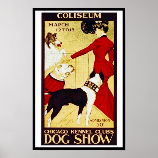 Plakate Vintag "Dog Show" Coliseun (Vorne)