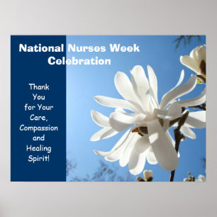 Plakate zur Feier der National Nurses Week Danke