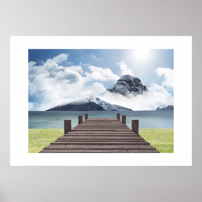 Plakatgebirgslandschaft Poster (Vorne)