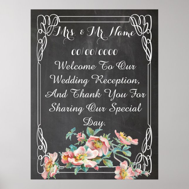 Plakatkarton, Hochzeitplakat Poster (Vorne)