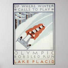Plakatpapier für olympische Bobsled-Lauf-See Poster