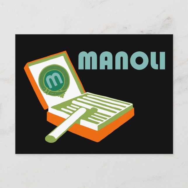 Plakatstil-Retrozigaretten und Postkarte (Vorderseite)