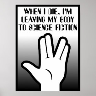 Plakatunterschrift "Body to Science Fiction" Poster