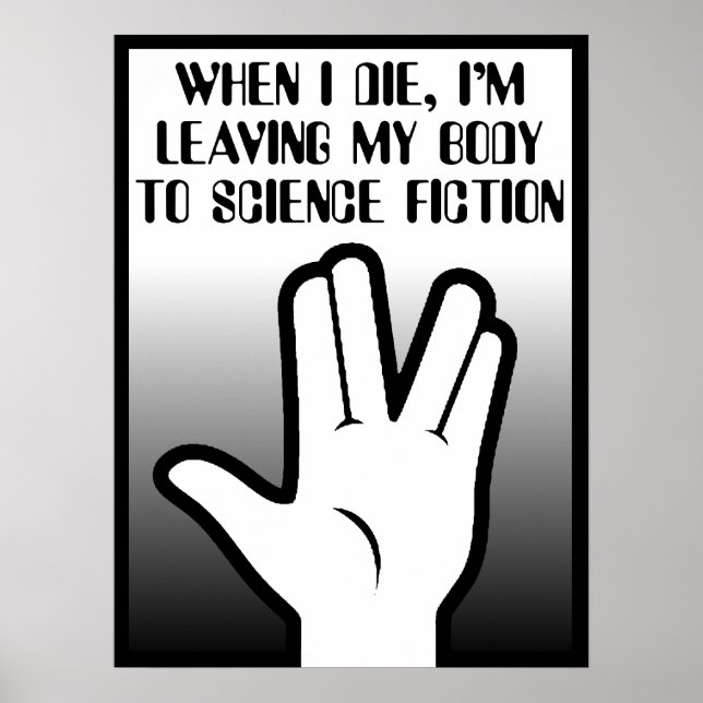 Plakatunterschrift "Body to Science Fiction" Poster (Vorne)