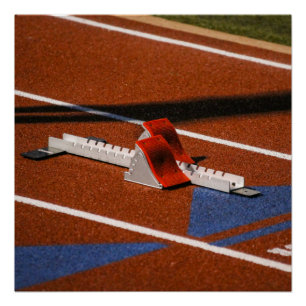 Plakatwand für Track & Field Starting Blocks Poster