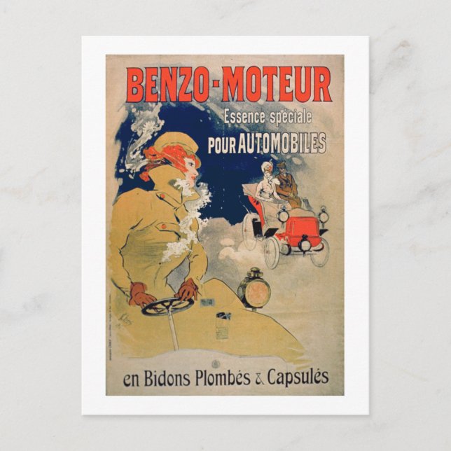 Plakatwerbung "Benzo-Moteur" Motoröl Especi Postkarte (Vorderseite)