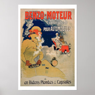 Plakatwerbung "Benzoe-Moteur" Motorenöl Especi Poster