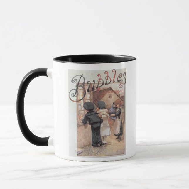 Plakatwerbung "Blasen" Zeitschrift Tasse (Links)