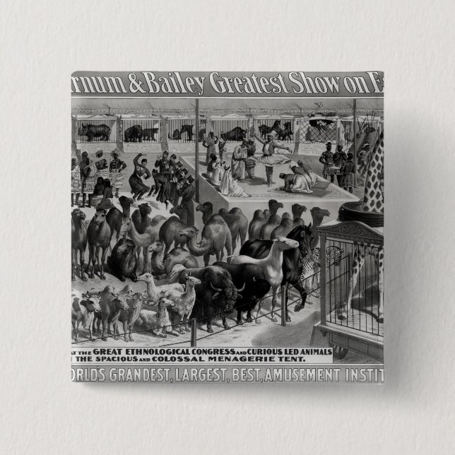 Plakatwerbung, 'das Barnum und der Bailey Button (Vorderseite)
