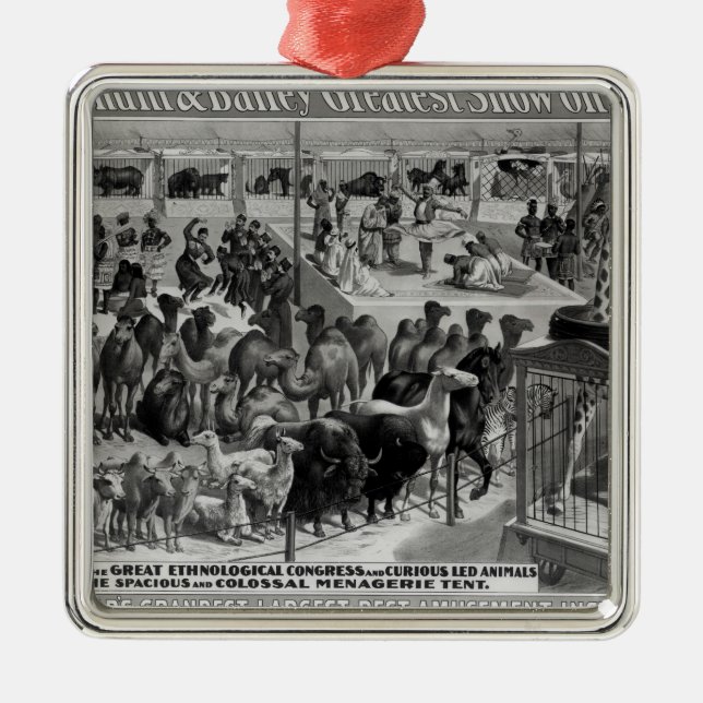 Plakatwerbung, 'das Barnum und der Bailey Ornament Aus Metall (Vorne)