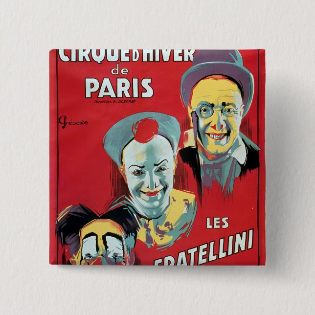 Plakatwerbung das 'Cirque d'Hiver De das Paris Button (Vorderseite)