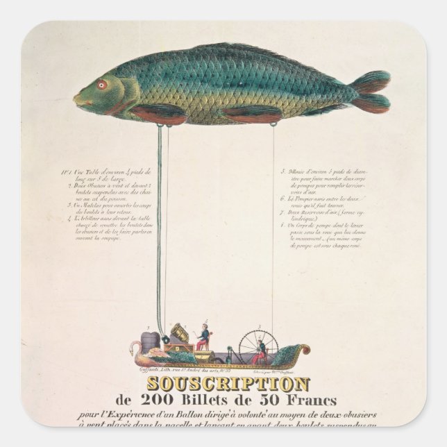 Plakatwerbung die Subskription Quadratischer Aufkleber (Vorderseite)