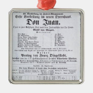 Plakatwerbung eine Leistung von 'Don Juan Silbernes Ornament