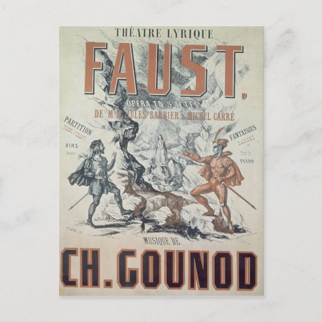Plakatwerbung "Faust" Postkarte (Vorderseite)