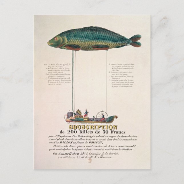 Plakatwerbung für das Abonnement Postkarte (Vorderseite)