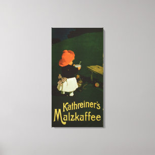 Plakatwerbung für 'Kathreiners Malz Coffee Leinwanddruck