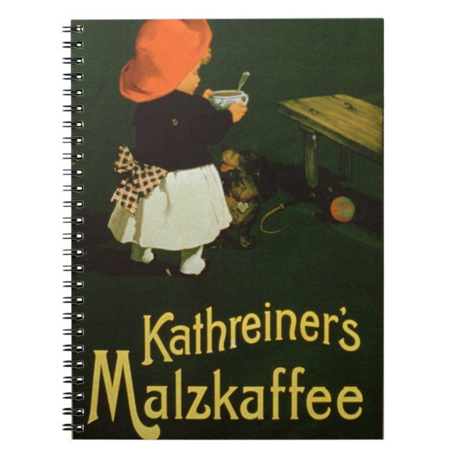 Plakatwerbung für 'Kathreiners Malz Coffee Notizblock (Vorderseite)