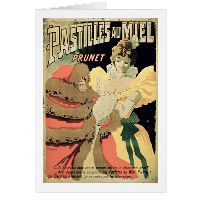 Plakatwerbung "Honig-Pastillen" durch Prunet, PA (Vorne)