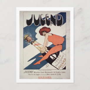 Plakatwerbung "Jugend, illustrierte Woche Mag Postkarte