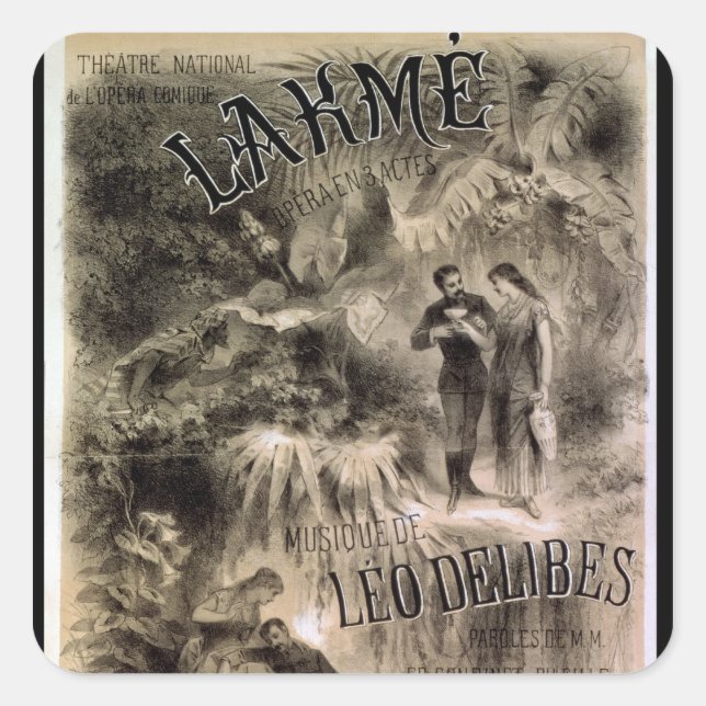 Plakatwerbung "Lakme" Quadratischer Aufkleber (Vorderseite)