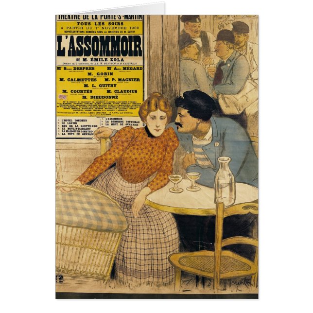 Plakatwerbung L'Assommoir durch M.M.W. (Vorne)