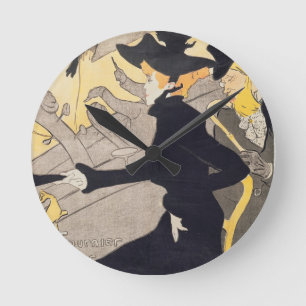 Plakatwerbung 'Le Henrides Toulouse-Lautrec Runde Wanduhr