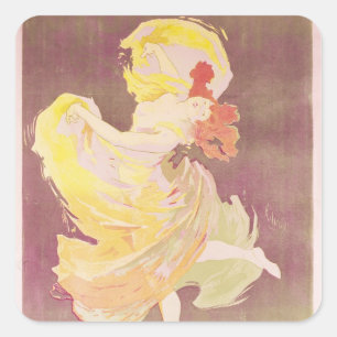 Plakatwerbung Loie Fuller Quadratischer Aufkleber