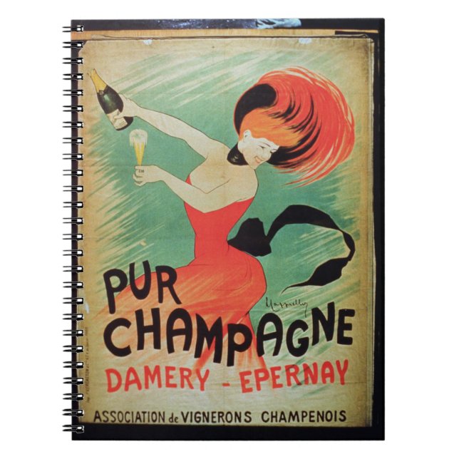 Plakatwerbung "Pur Champagne", von Damery, E Notizblock (Vorderseite)