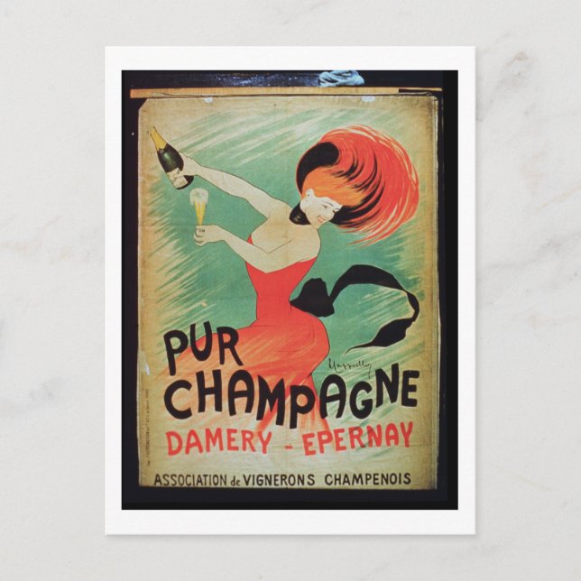 Plakatwerbung "Pur Champagne" von Damery, E Postkarte (Vorderseite)