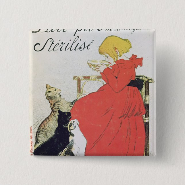 Plakatwerbung reine entkeimte Milch Button (Vorderseite)