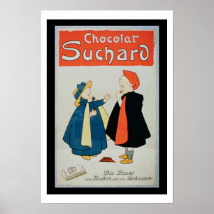 Plakatwerbung "Suchard Chocolate" (Farbe beleuchte Poster