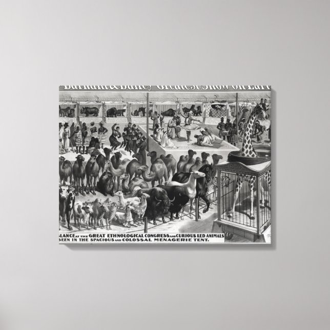 Plakatwerbung: 'The Barnum and Bailey Leinwanddruck (Vorderseite)
