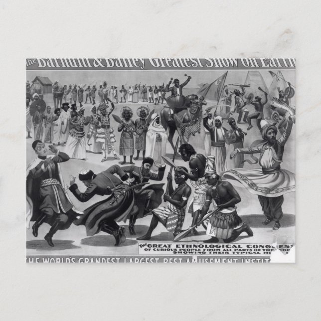Plakatwerbung: 'The Barnum and Bailey Postkarte (Vorderseite)