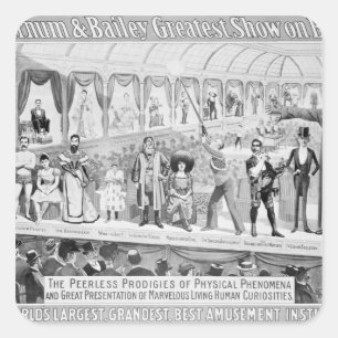 Plakatwerbung: 'The Barnum and Bailey Quadratischer Aufkleber