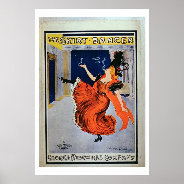 Plakatwerbung "The Skirt Dancer", aufgeführt von Poster (Vorne)