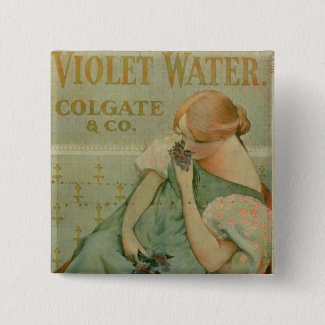 Plakatwerbung "violettes Wasser", durch Colgate u. Button (Vorderseite)