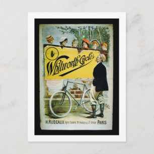Plakatwerbung 'Whitworth Cycles', Paris (colo) Postkarte