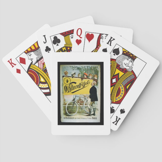 Plakatwerbung "Whitworth fährt", Paris rad (colo Spielkarten (Rückseite)
