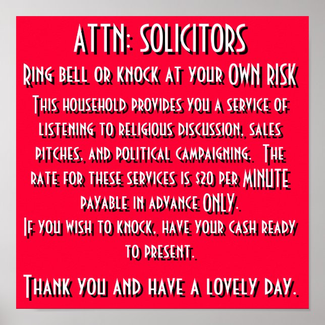 Plakatzeichen Poster (Vorne)