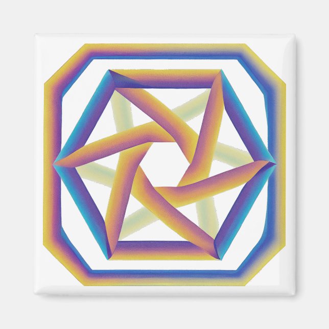 Plake 64 und das Hexagrams Small Magnet (Vorne)