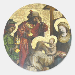 Plakette: Die Kunst des Geschenks Runder Aufkleber