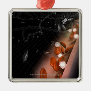 Plakette in den Arterien Ornament Aus Metall