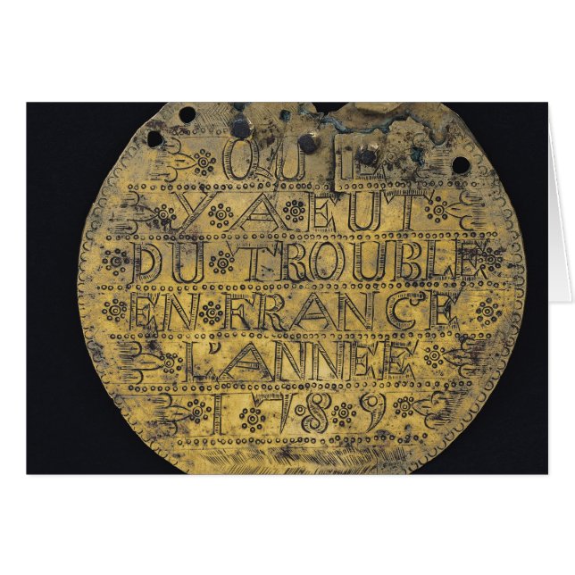 Plakette mit der Phrase (Vorderseite (Horizontal))