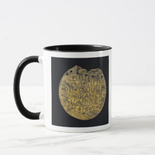 Plakette mit der Phrase Tasse