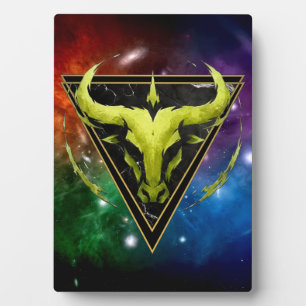 Plakette Stier Galaxie Tierkreis Astrologie Fotoplatte