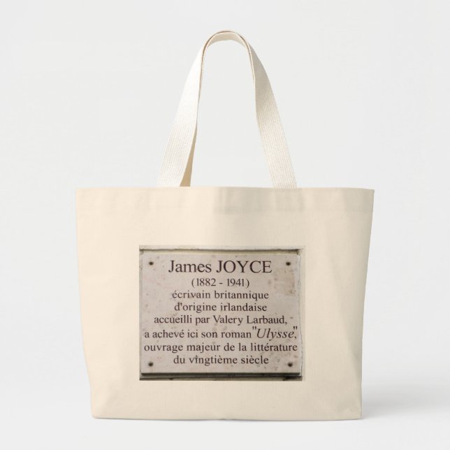 Plaketten-Taschen-Tasche James Joyce Ulysses Jumbo Stoffbeutel (Vorne)