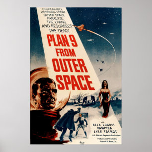 Plan 9 From Outer Space - Sci-Fi-Film Vintage Poster