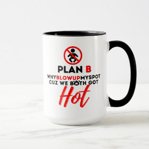 Plan B Funny Urban Hip Hop Red & Black  Tasse
