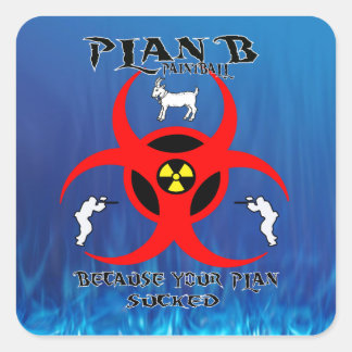 Plan B Paintball Kleine Logo-Aufkleber Quadratischer Aufkleber